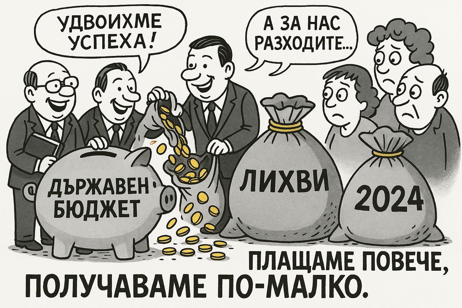 Вчера НСИ публикува Лихвените плащания по държавния дълг на сектор „Държавно управление“ и те са се увеличили от 650,65 милиона през 2022 година на 1 089,38 милиона през 2024 година